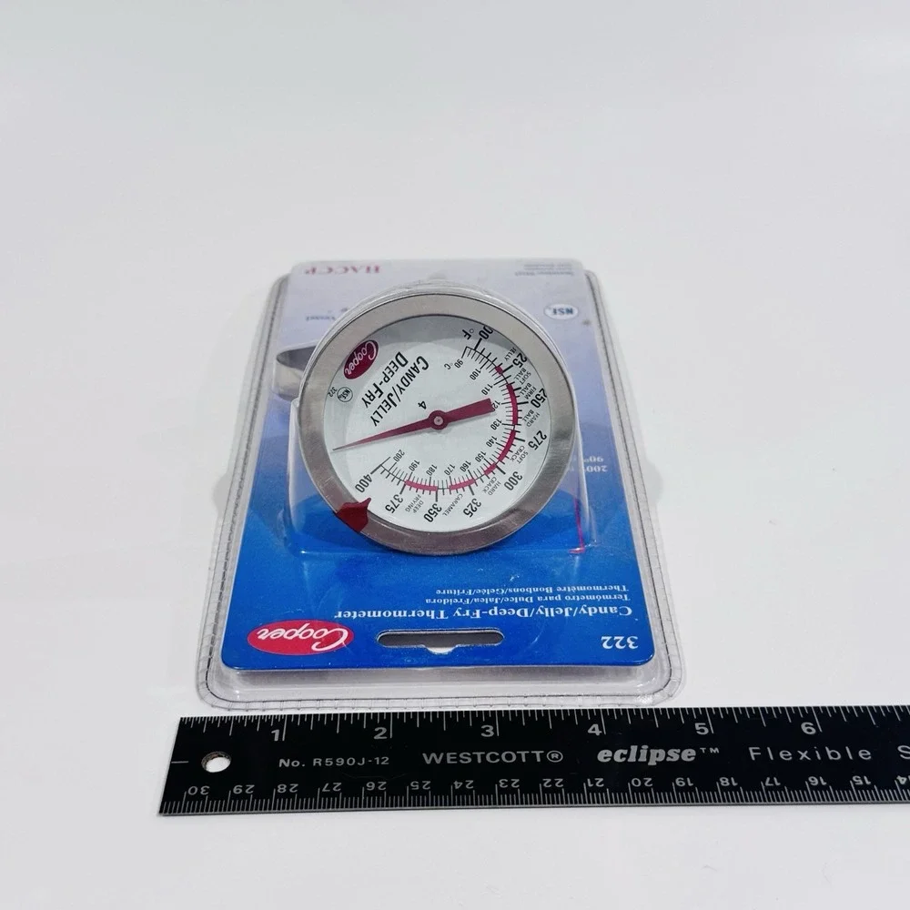 New Cooper Stainless Steel Candy Jelly Deep‎ Fry Cooking Thermometer #322